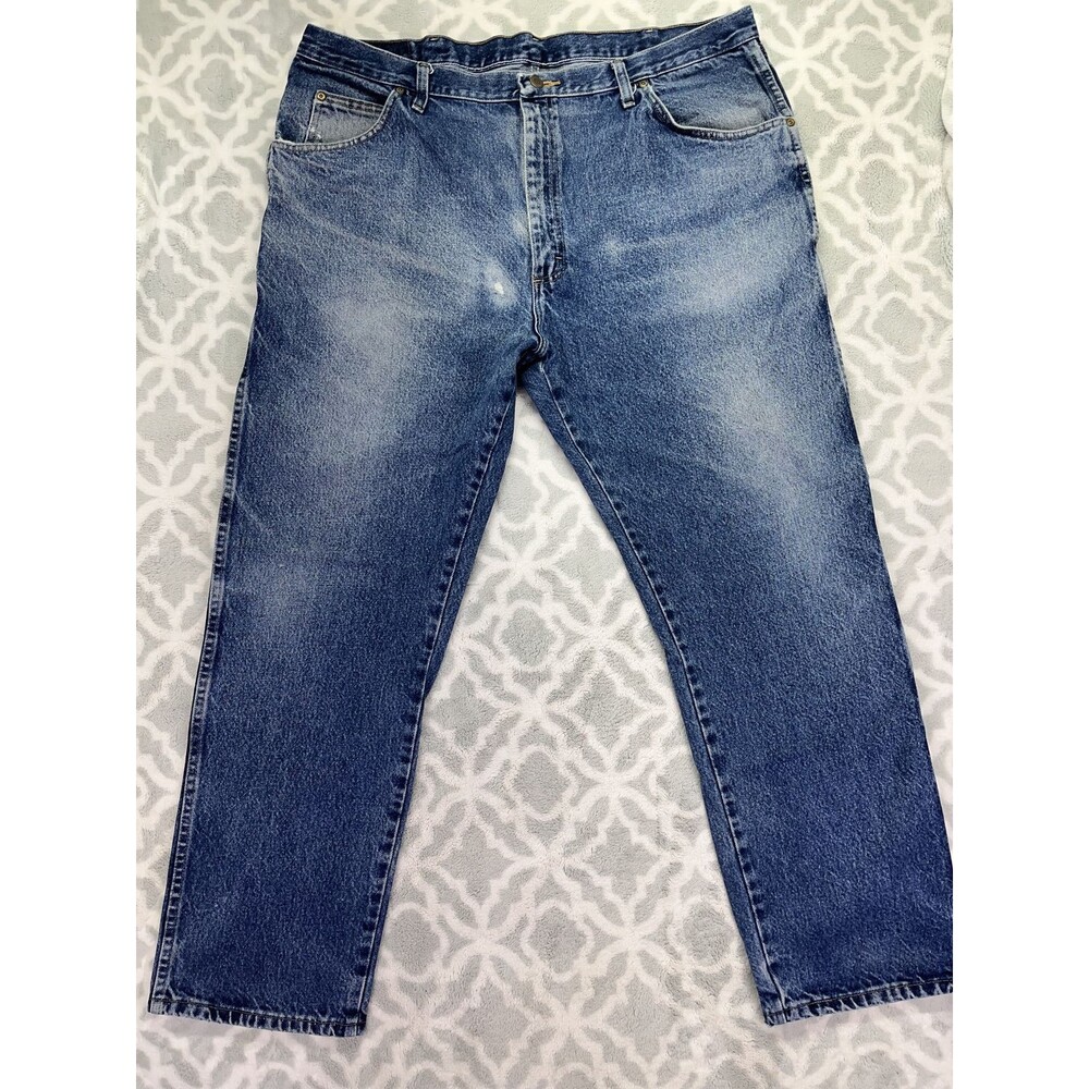 Wrangler Men's Regular Fit Jeans Classic Blue Denim Pants Size 42x30 RN130273
